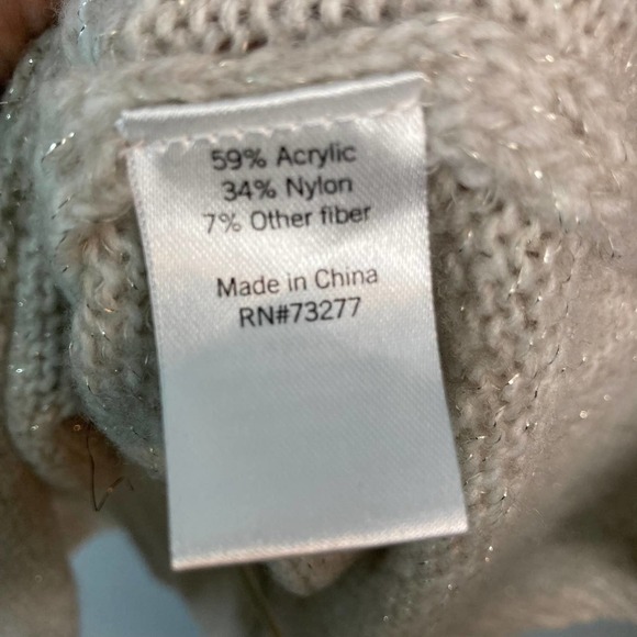 EVRI Pull Over V-Neck Hoodie Tunic Metallic Thread Lightweight Sweater Plus 0X - Picture 9 of 13